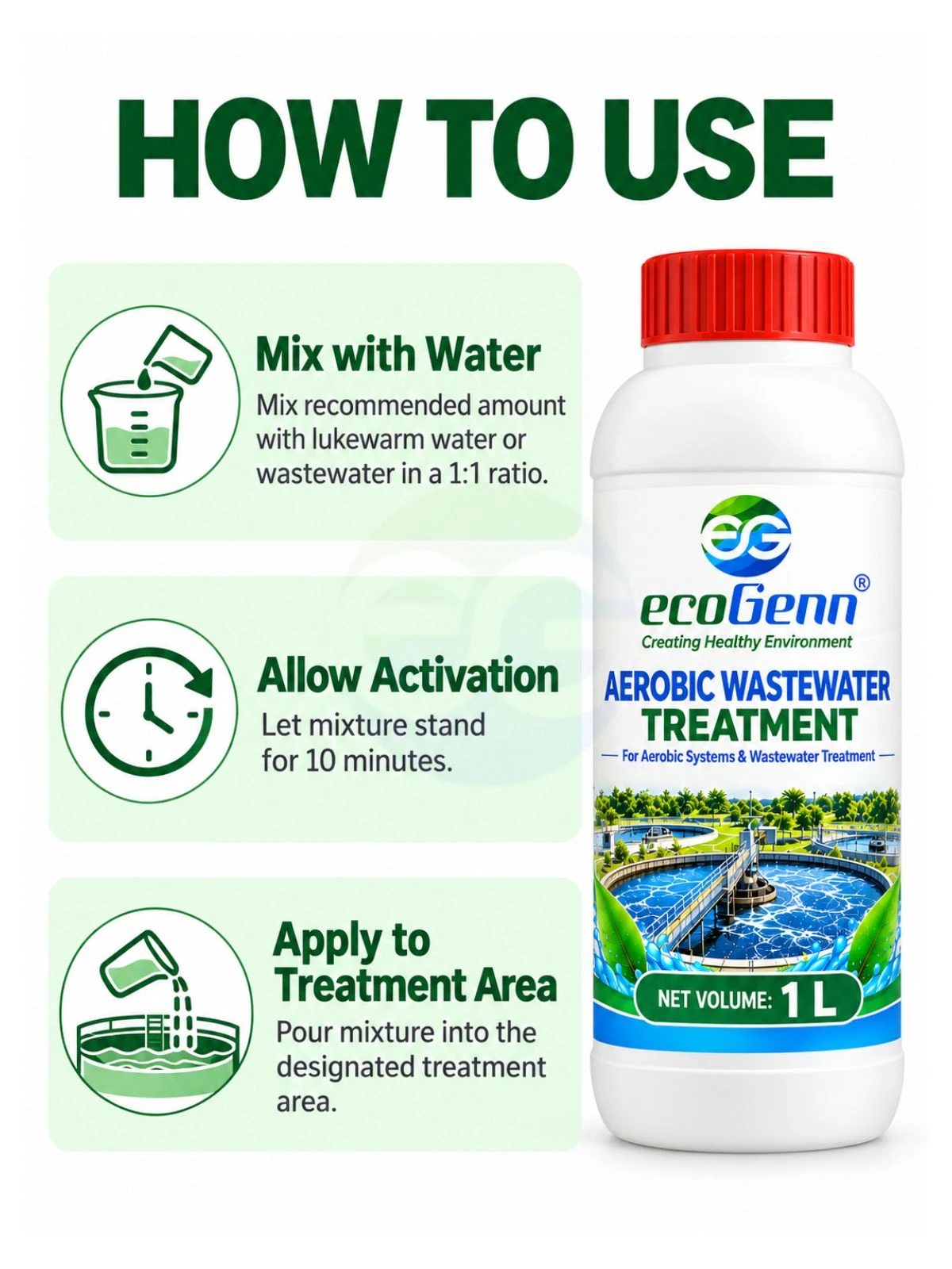 AWT™ | Aerobic Wastewater Treatment – 1 L | 500 ML | 250 ML