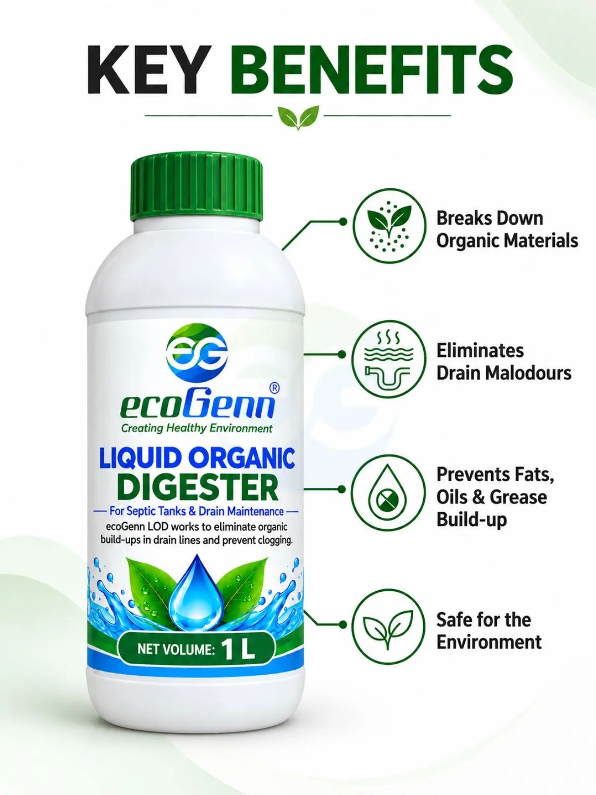 LOD™ | Liquid Organic Digester - 1 L | 500 ML | 250 ML