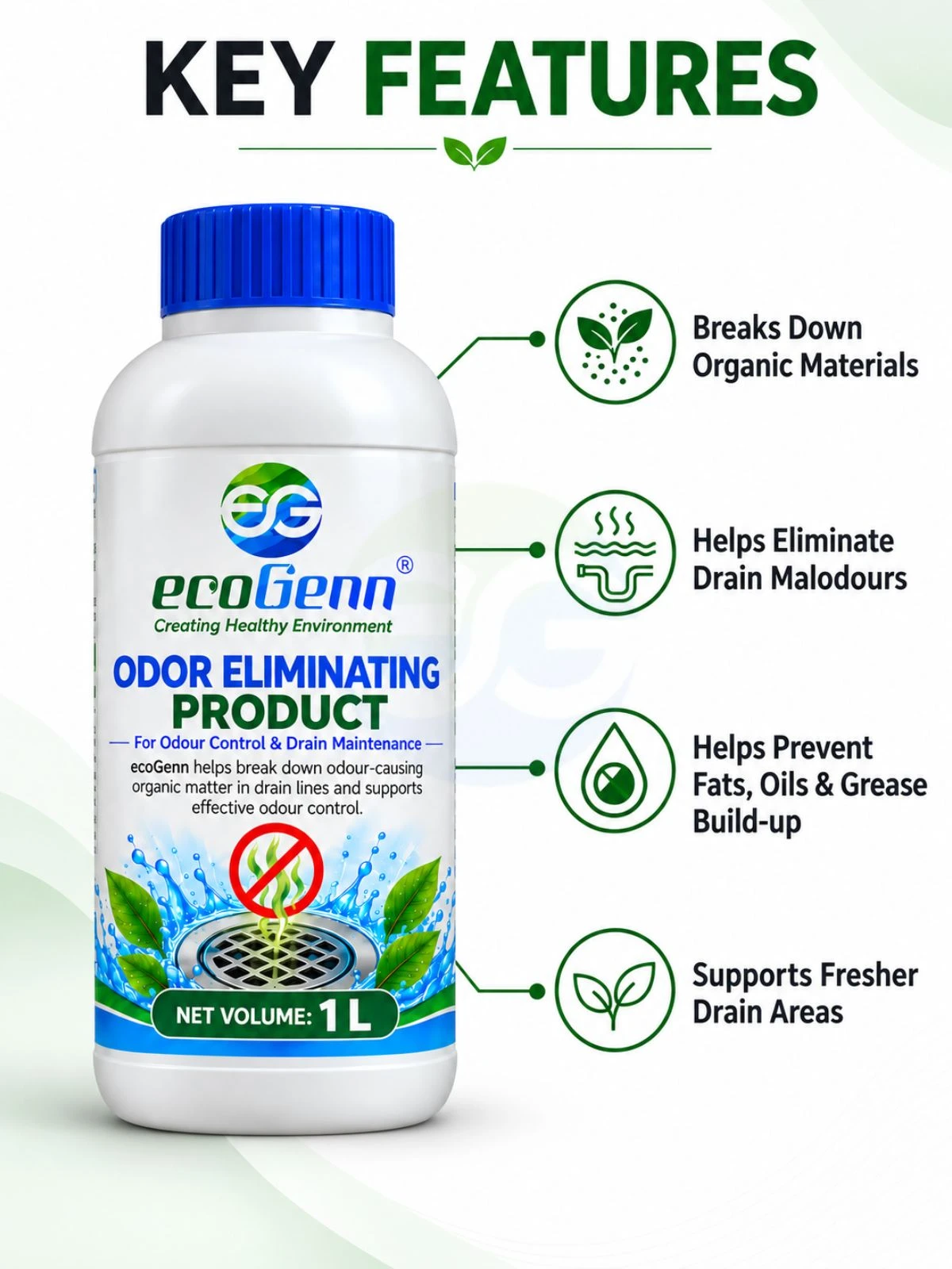 OEP™ | Odour Eliminating Product – 1 L | 500 ML | 250 ML